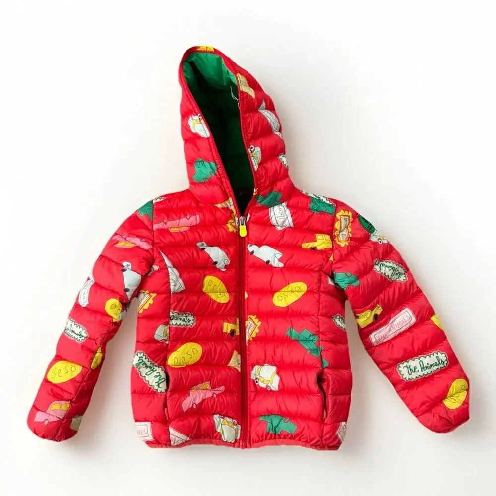 Save The Duck x The Animals Observatory Lobster Puffer Coat Kids Size 6 Years